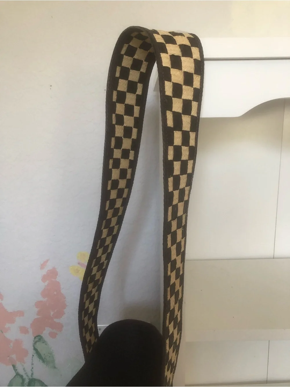 New Hand Made Woven Black & Beige Bucket Bag from Colombia